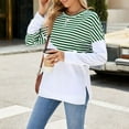 thumbnail image 6 of Women's Sweatshirt Long Sleeve Side Slit Top Round Neck Casual Pullover, 6 of 9