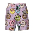 thumbnail image 4 of Lsque Mens Swim Trunks Cute Donuts Pattern - Bathing Suit Compression Liner - Beach Swim Shorts Swimwear - (S-3XL) - Stretch Quick Dry -Large, 4 of 9