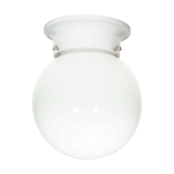 Nuvo SF77/947 One Light Ceiling Fixture Flush Mount, White Glass - NEW