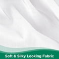 thumbnail image 3 of Queen Bed Skirt, Wrap Around, 15" Drop, White, Elastic Adjustable Dust Ruffle, Wrinkle & Fade Resistant, Luxurious Silky Fabric, Machine Washable, 3 of 6