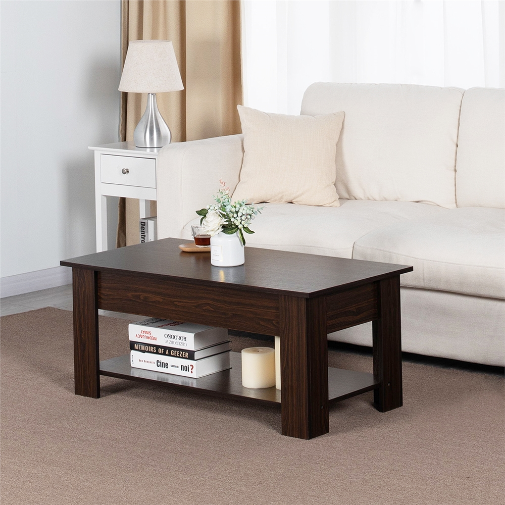 Easyfashion Modern 38.6" Rectangle Wooden Lift Top Coffee Table with Lower Shelf, Multiple Colors and Sizes - image 2 of 7