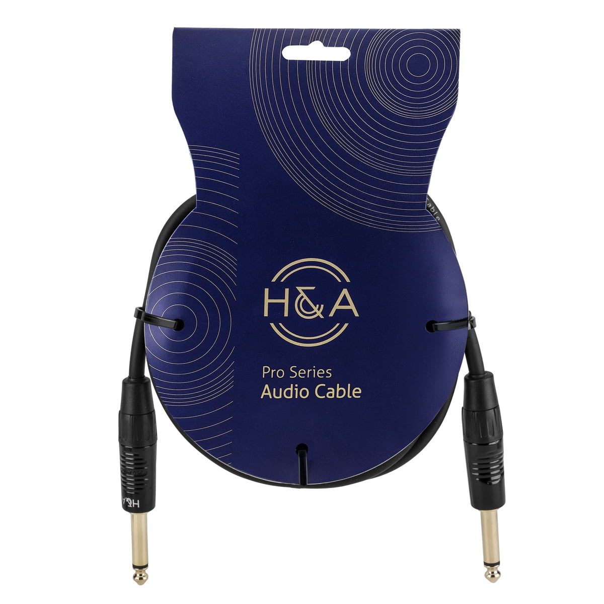 H&A 1/4" Male to 1/4" Male Instrument Cable with Rean Gold Connectors, 3', 3-Pack