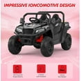thumbnail image 5 of Lumiparty 24V Electric Ride on Dump Truck for Kids, 2-Seater 4WD Remote Control Car with Electric Dump Bed & Shovel, LED Lights, Music Player, Max Speed 5Mph, for Boys & Girls, Black, 5 of 8