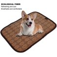 thumbnail image 2 of Summer Dog Mat DoubleSided Pet Cooling Cushion Soft Breathable Cat Sleeping Bed(Coffee Color Footprint L), 2 of 4