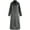 Grey, variant on Richie House Women Fleece Robe Plush Long Zip Front Warm Soft Zippered Bathrobes S-3XL RHW4047