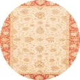 thumbnail image 1 of Ahgly Company Indoor Round Abstract Sun Yellow Oriental Area Rugs, 4' Round, 1 of 6