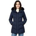 thumbnail image 2 of Wantdo Women's Plus Size Jacket Warm Winter Coat Hip-Length Winter Jacket Puffer Jacket Navy 2XL, 2 of 10