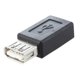 thumbnail image 2 of 3X Convertidor Adaptador USB 2.0 Tipo A Hembra A -USB B Hembra - Negro, 2 of 3