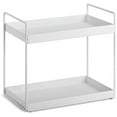 thumbnail image 1 of Zshan 2-Tier Bathroom Countertop Organizer Vanity Tray Cosmetic & Makeup Storage Kitchen Spice Rack Standing Shelf, White, 1 of 5