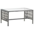 thumbnail image 3 of vidaXL 4 Piece Garden Lounge Set with Cushion Poly Rattan Anthracite, 3 of 5