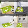 thumbnail image 5 of Gukieu Green Apple Print Dust-proof Floor Mats, Water-absorbent and Non-slip Flannel Door Mats 16x24in, Home Decoration Suitable for Kitchen, Bathroom, Garage, 5 of 7