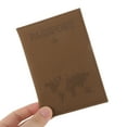 thumbnail image 3 of Unique Bargains 1 Pc Passport Holder Frosted Passport Sleeve Dark Brown, 3 of 5