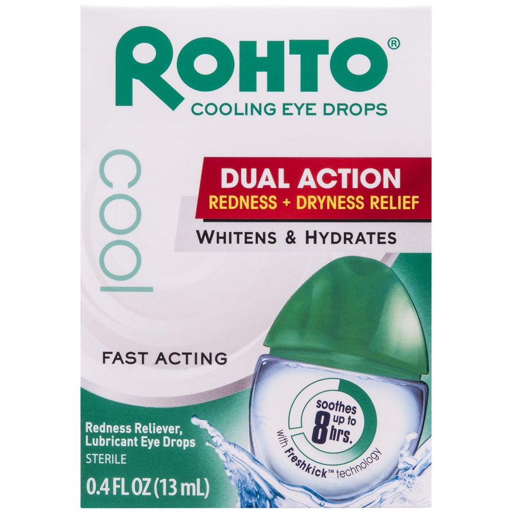 Rohto® Cool Redness Relief Cooling Eye Drops 0.4 fl oz Bottle