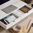 thumbnail image 3 of SoBuy BBF02-W , Support de Moniteur d'Écran d'Ordinateur Rehausseur de Moniteur Organisateur de Bureau avec 2 Tiroirs, 3 of 7