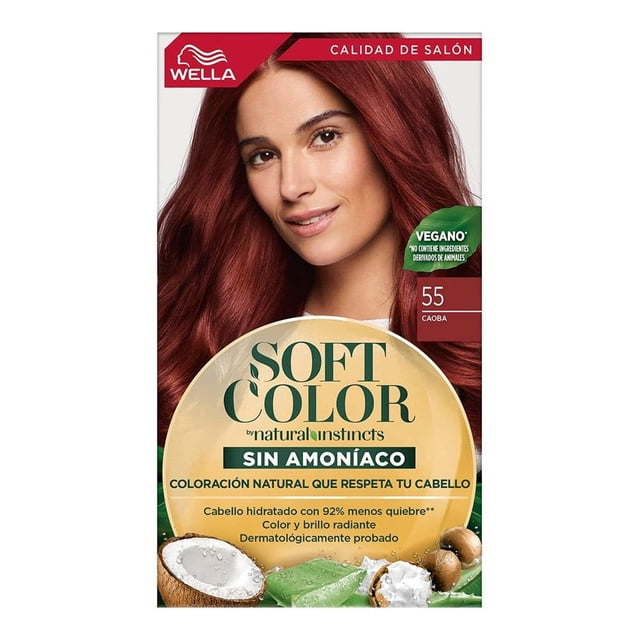 Tinte para cabello Soft Color Wella semipermanente 55 caoba