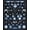 Black, Pattern 4, variant on ODIKA 4'x6' Machine Washable Non-Slip Area Rug, NightGlow Illuminated Waterproof Reversible Backyard High Traffic Rug, Blue, 97948