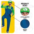 thumbnail image 1 of Super Mario Déguisement Luigi Classique pour Adultes, 1 of 5