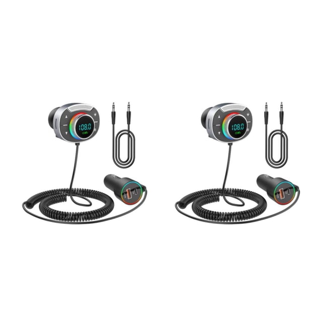 ZheElen Car Bluetooth 5.3 QC3.0 & PD30W Car Charging Colorful-Breath Light Car Car 2Set