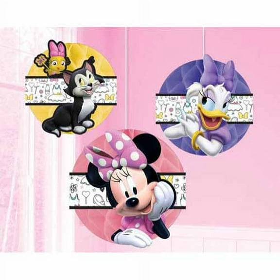 Minnie Mouse 'Happy Helpers' Honeycomb Decorations (3pc)