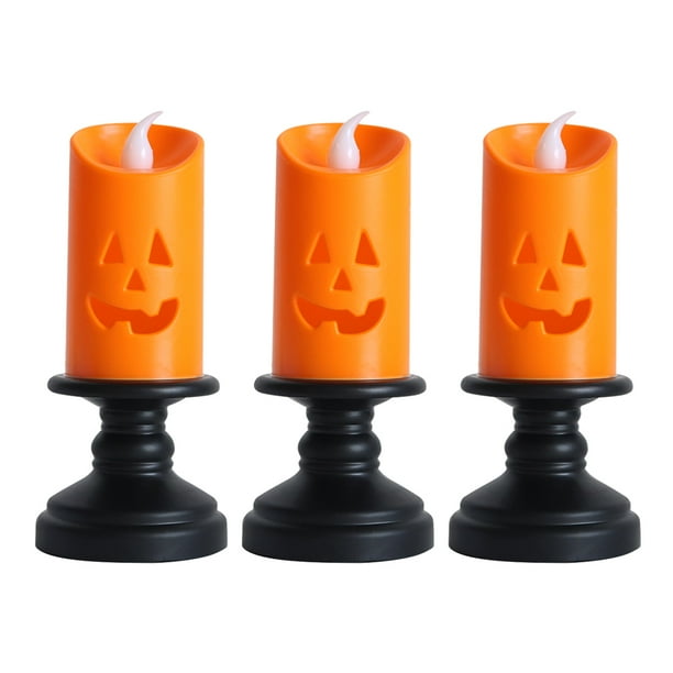 3pcs Lámparas de velas de Halloween Luces LED decorativas Festival Adornos de iluminación