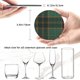thumbnail image 4 of Posavasos de cuero de 6 piezas, posavasos All Ireland (tartán verde) para bebidas, posavasos para tazas, regalo de inauguración de la casa, ideal para la decoración del hogar, 4 of 7