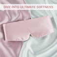 thumbnail image 7 of 100% Mulberry Silk Sleep Mask Eye Mask for Man and Woman with Adjustable Headband, Full Size Large Sleep Mask & Blindfold for Total Blackout for All Night Sleep, Travel & Nap- Light Plum, 7 of 7