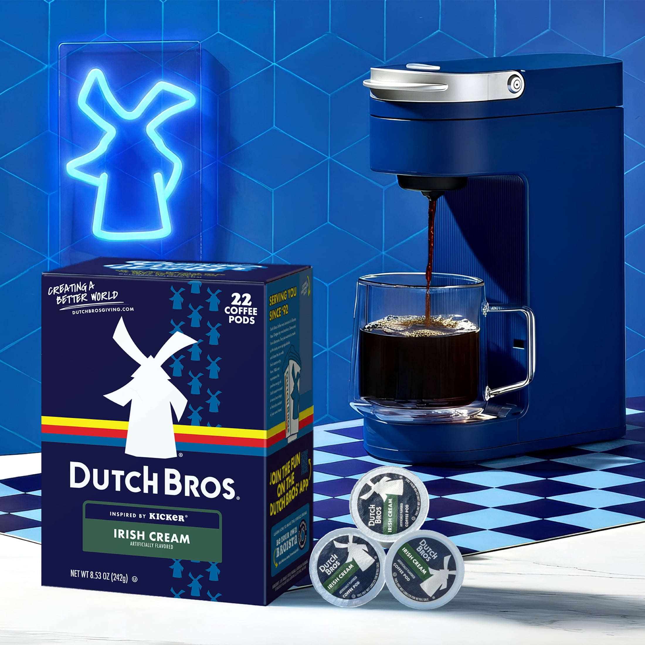 Dutch Bros Irish Cream Flavored Coffee Inspired by Kicker®, 22 Count, Medium Roast, Single Serve Coffee Pods for Keurig K-Cup Brewers