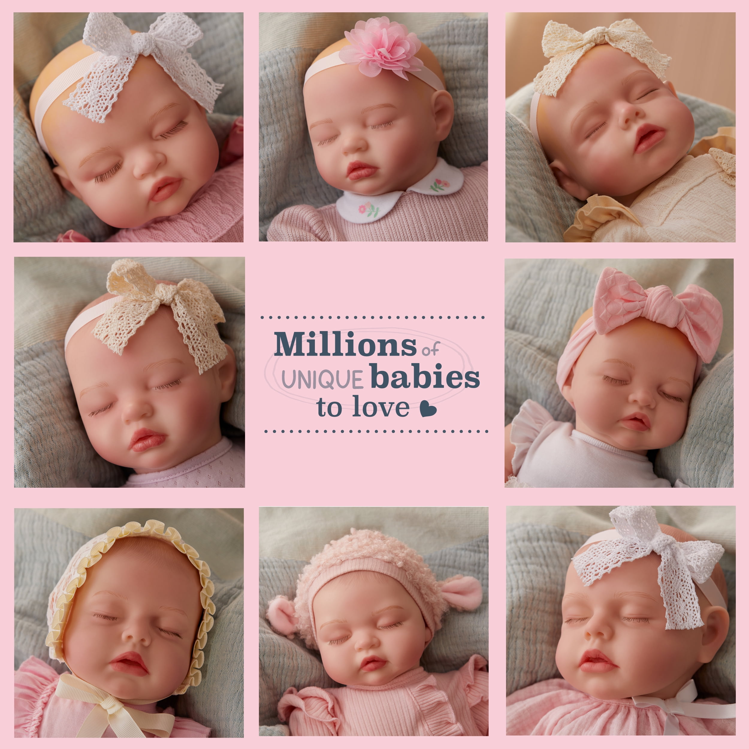 BABY born Real Hand-Painted, Realistic Reborn Baby Doll Girl - Light, Closed Eyes, Ages 3+