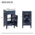 thumbnail image 6 of CQSXDA 18 Inch Bathroom Vanity Set with White Ceramic Sink and Adjustable Shelf, Freestanding in French Style，Blue, 6 of 11