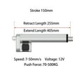 thumbnail image 6 of Stepper Motor Linear Actuator 12V Nema 16 Max 50mm/s 500N Aluminum Alloy Electric Push Rod ,Against Corrosion, 6 of 8