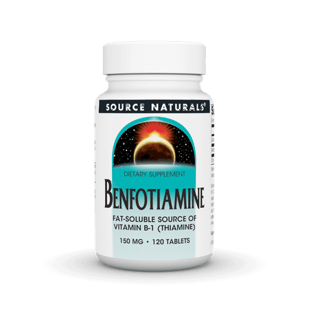 Source Naturals Benfotiamine, Fat Soluble Source of Vitamin B-1, 150 mg - 120 Tablets