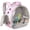 Pink Flower, variant on Galaxy Pink Small Bird Travel Backpack Carrier with Metal Tray and Rope Perch, Clear Bubble Window Space Capsule Book Bag to Carry and Transport Parakeet Parrot