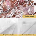 thumbnail image 4 of Red Flowers No Hooks Shower Curtain with Snap-in Liner Spring Watercolor Gradient Red Dandelion Floral Plant Shower Curtains for Bathroom, Waterproof, Easy Install, Washable 48"x72", 4 of 9