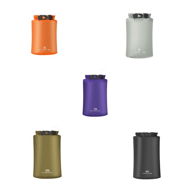 serony Sac Étanche pour Natation, Sacs de Rangement pour Vêtements, Paquet de Rangement pour Vêtements, Résistance à l'Eau, Paquet de Rangement pour l'Extérieur pour Sports, Course, Randonnée, Orange/3 L