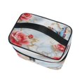 thumbnail image 3 of DIXRUYEE Train Case Cosmetics Organizer Fashion Butterfly Among Blushing Roses Printed Size: 9x6.2x6.5 in, 3 of 5