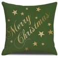 thumbnail image 1 of Funda de almohada cuadrada con estampado navideño, funda de cojín para cintura, decoración navideña de 17,7 pulgadas, 1 of 1