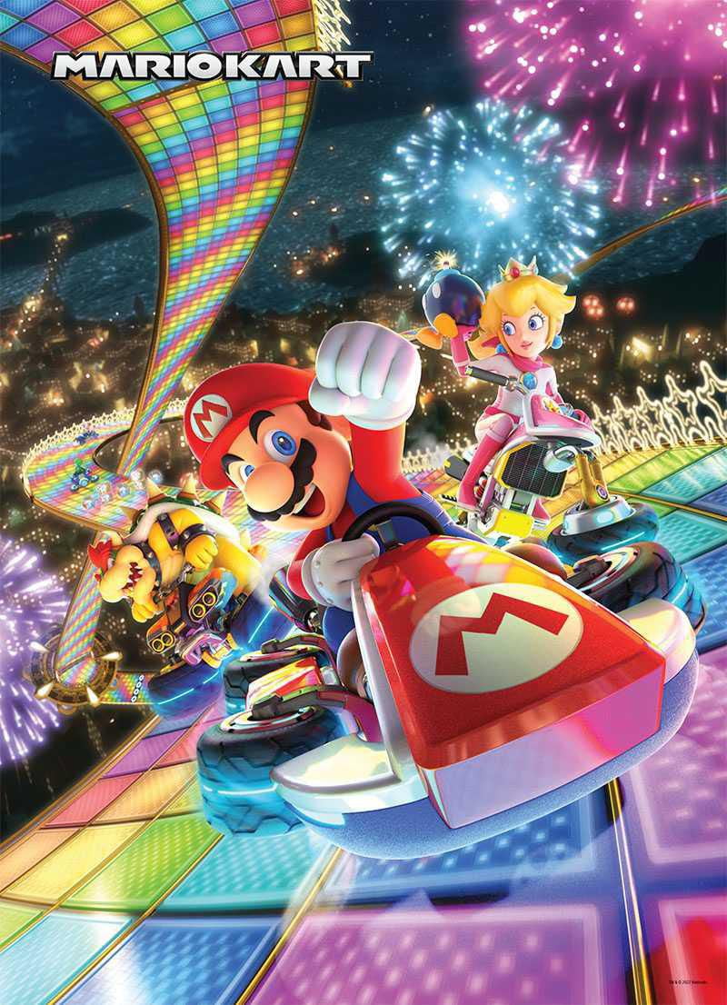 USAopoly Mario Kart “Rainbow Road” Casse-Tête De 1000 Pièces