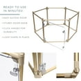 thumbnail image 3 of Front Row Foldable Dog Playpen Pen, Durable Indoor Outdoor Portable Crate Kennel Safe Accessories for Puppy, Cat, Bunny, Pet for Play Exercise Rest with Clear Transparent Panels and Gold Rods, 3 of 7