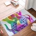 thumbnail image 4 of Sikiie Colorful Glitter Dagon Fruit Print Flannel Anti-slip Floor Mat 16x24in, Thickened Dustproof Entrance Door Mat Floor Mat for Kitchen, Bathroom, Laundry Room, 4 of 7