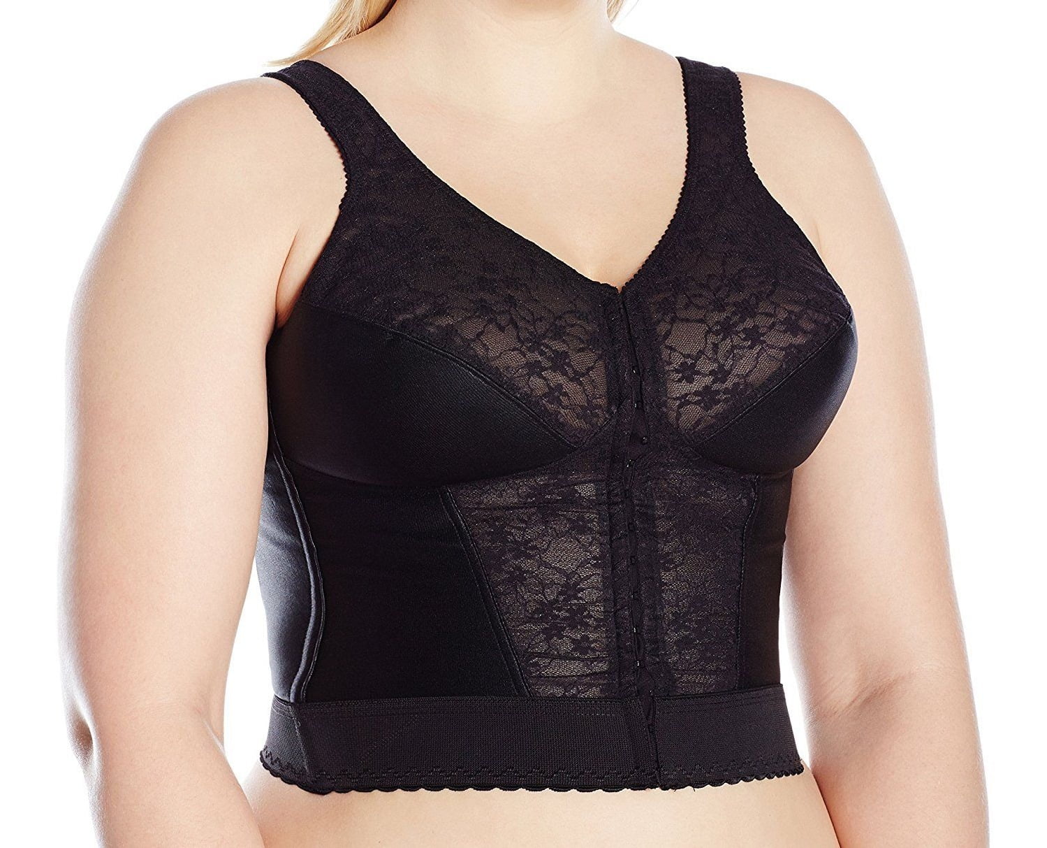 Exquisite Form Exquisite Form NEW Black Womens Size 48DD Longline