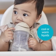 b.box Sippy Cup with Weighted Straw for Toddlers, Leakproof, 8oz - Latte