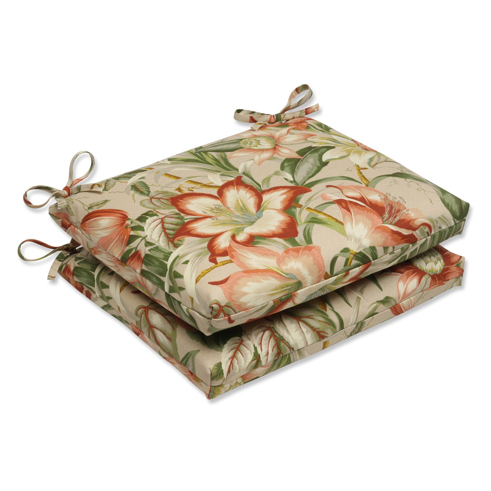 Pillow Perfect Outdoor/ Indoor Botanical Glow Tiger Stripe Squared