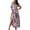 Purple summer dresses for women, variant on Summer Dresses for Women Elastic Waist Vintage Graphics Pleated Swing off Shoulder Long Dresses 2024 Short Sleeve Square Neck Floral Print Maxi Formal Dress Blue m