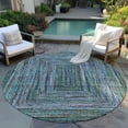 thumbnail image 4 of Addison Rugs Chantille ACN1725 Teal 8' x 8' Indoor/Outdoor, Machine Washable, Easy Clean, Non Shedding, Bedroom, Living Room, Dining Room, Kitchen, Patio Round Rug, 4 of 7