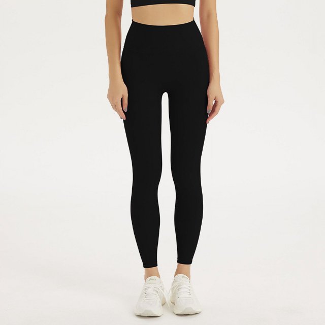 Ropa de yoga de primavera y verano Pantalones de yoga Leica Naked para mujer Mallas deportivas de cintura alta para correr con elasticidad alta para levantar la cadera