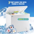 thumbnail image 4 of WANAI 165L Chest Freezer Small Deep Freeze with 7 Gears Temp Control & 3 Baskets for Office Dorm Kitchen White, 4 of 9