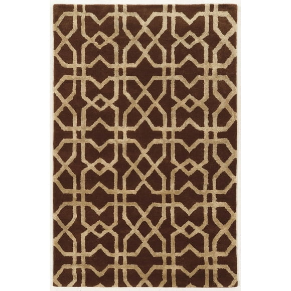 Tapis d'appoint en Laine Aspire Xs marron et sable de 2 pi x 3 pi