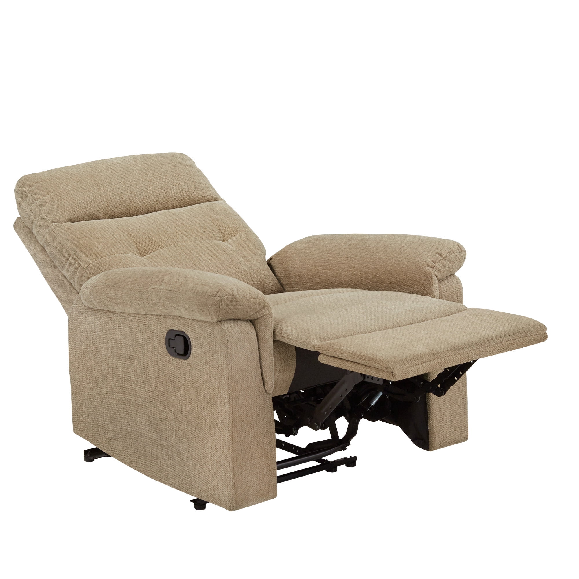 Weston Home Boerne Chenille Fabric Manual Recliner, Tan