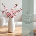 thumbnail image 3 of REGALWOVEN Small Ceramic Bud Modern Cylinder Vase, Ribbed Decorative Flower Vase for Shelf & Bathroom, TBoho Home Decor Accent White 2.4"L x 2.4"W x 5.1"H, 3 of 6