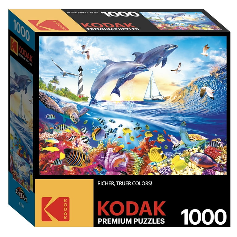 Cra-Z-Art Kodak 1000-Piece Playful Summer Dolphins Adult Jigsaw Puzzle